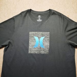 Hurley Men's Gray Short Sleeve T-Shirt with Blue Logo #5